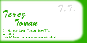 terez toman business card